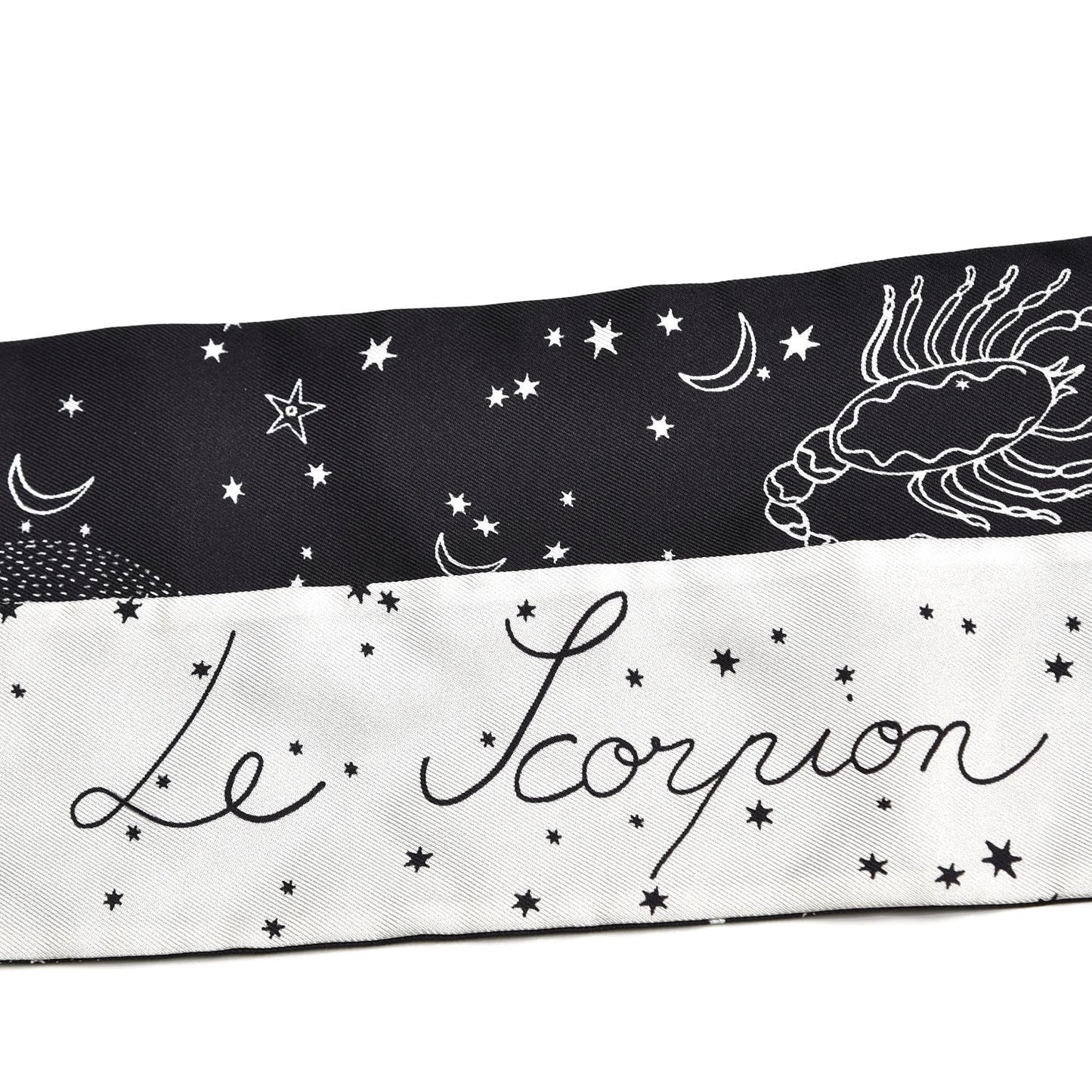 Silk Zodiac Scorpio Mitzah Scarf Black