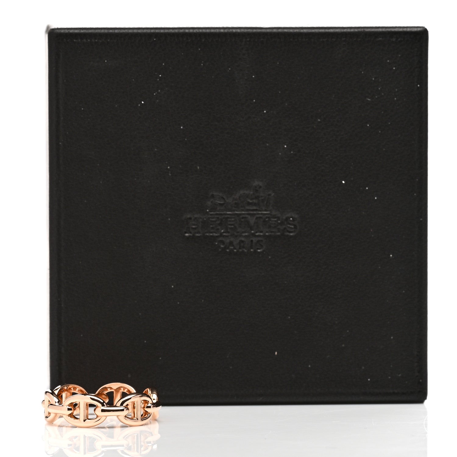 Hermes 18K Rose Gold PM Chaine D'Ancre Enchainee Ring 53 6.5 7 of 7