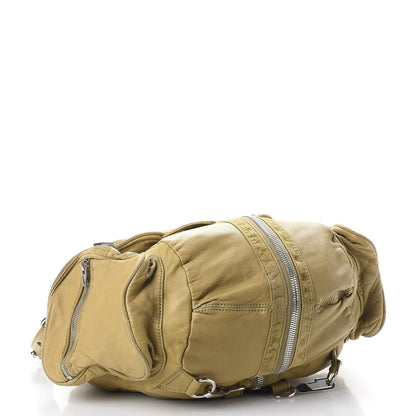 Alexander Wang Lambskin Marti Backpack Bag Green Silver Hardware 5 of 17