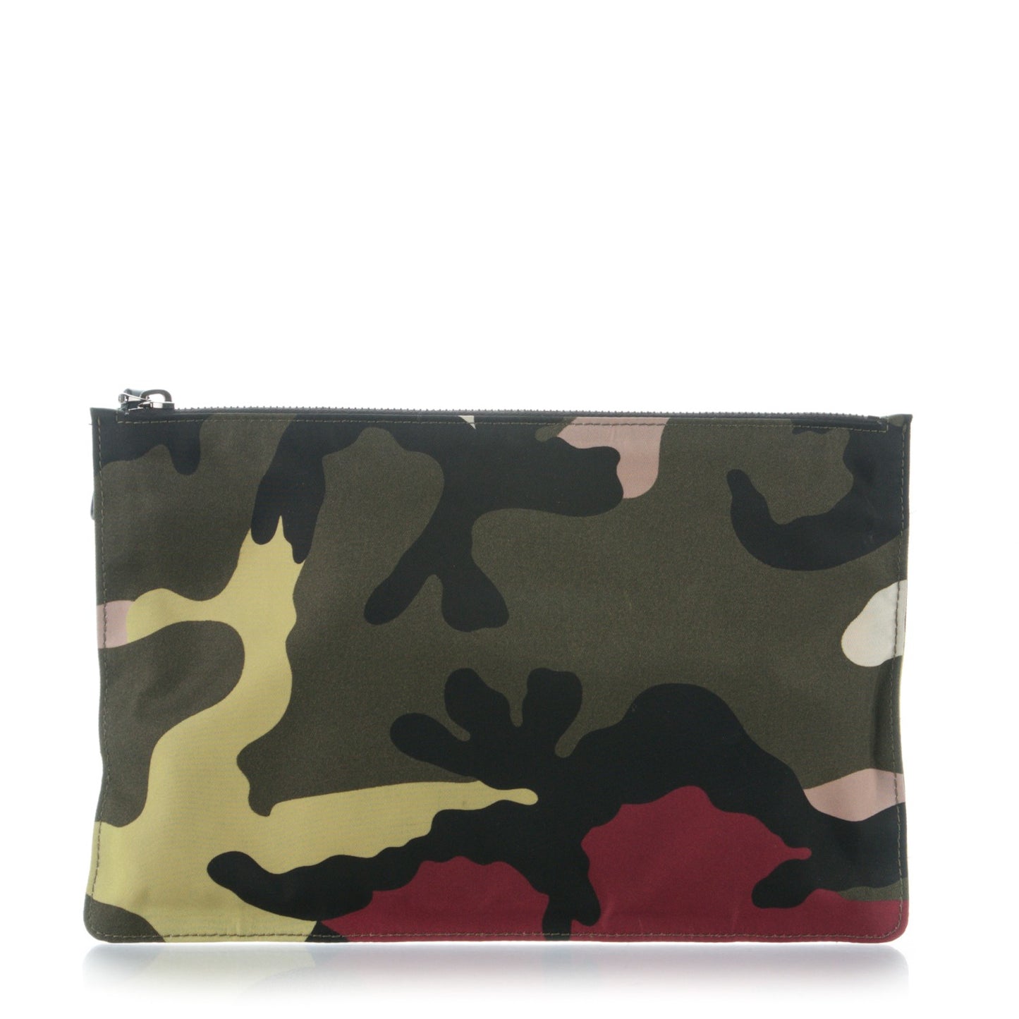 Nylon Camouflage Medium Zip Pouch Multicolor