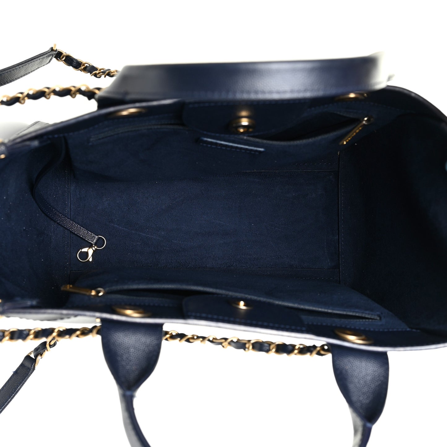 Caviar Small Studded Deauville Tote Blue