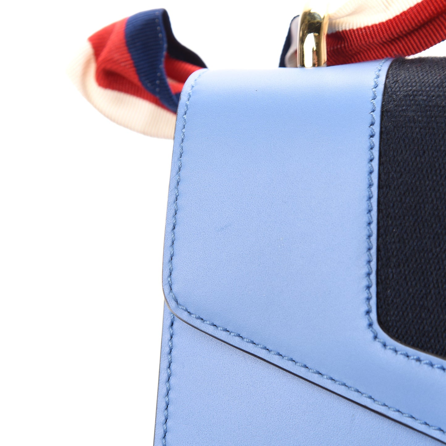 Calfskin Mini Sylvie Chain Shoulder Bag Clear Sky Blue