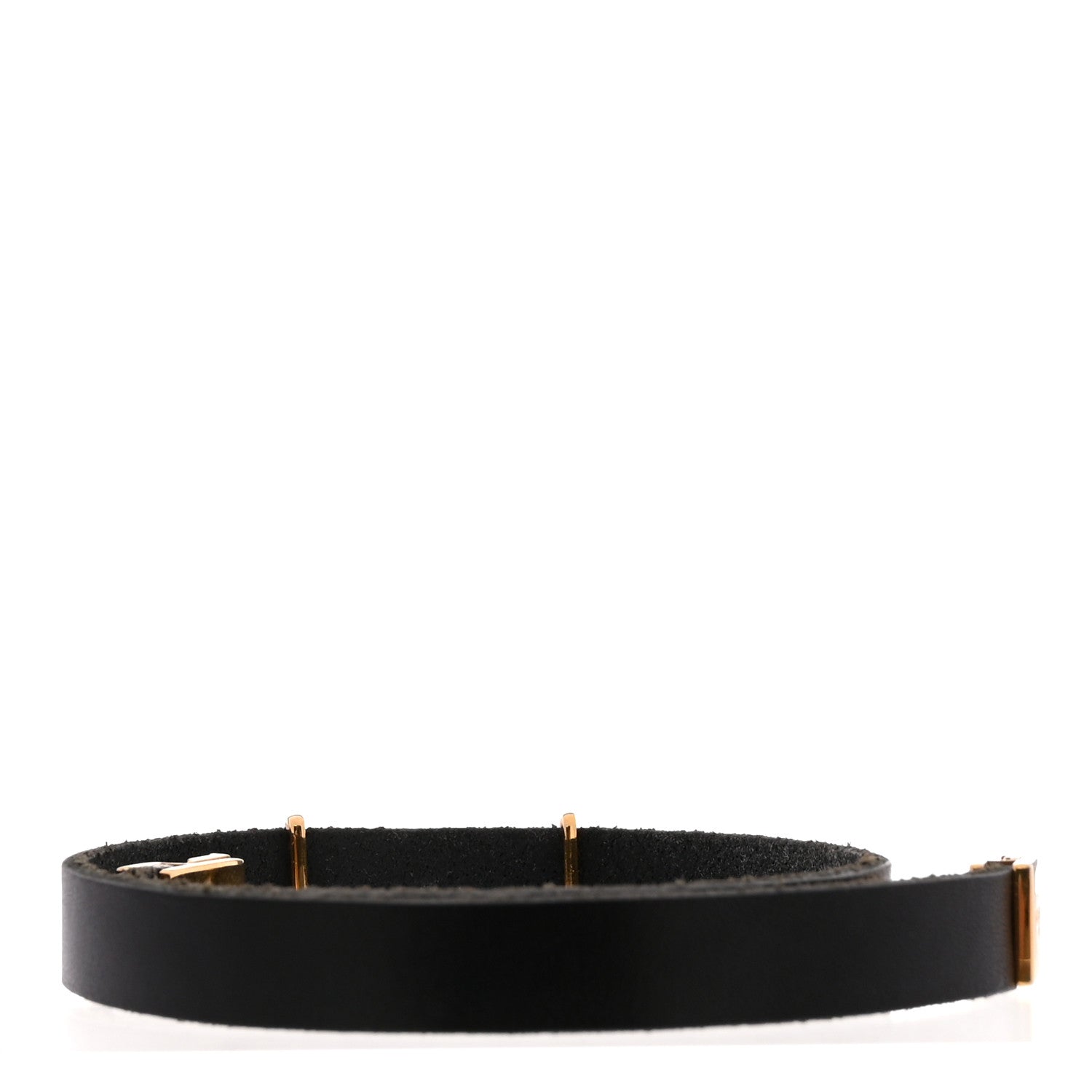 Saint Laurent Calfskin Opyum Double Wrap Bracelet Black 3 of 4