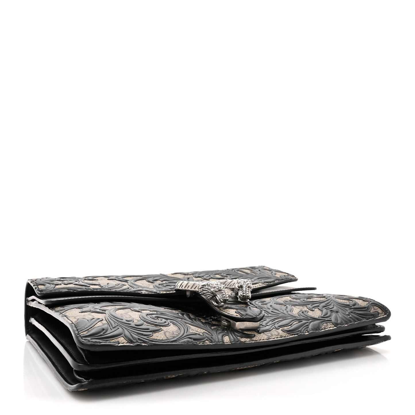 GG Supreme Monogram Arabesque Medium Dionysus Shoulder Bag Black