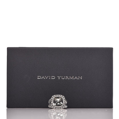 David Yurman Sterling Silver Diamond Prasiolite 11mm Albion Ring 52 6 7 of 7