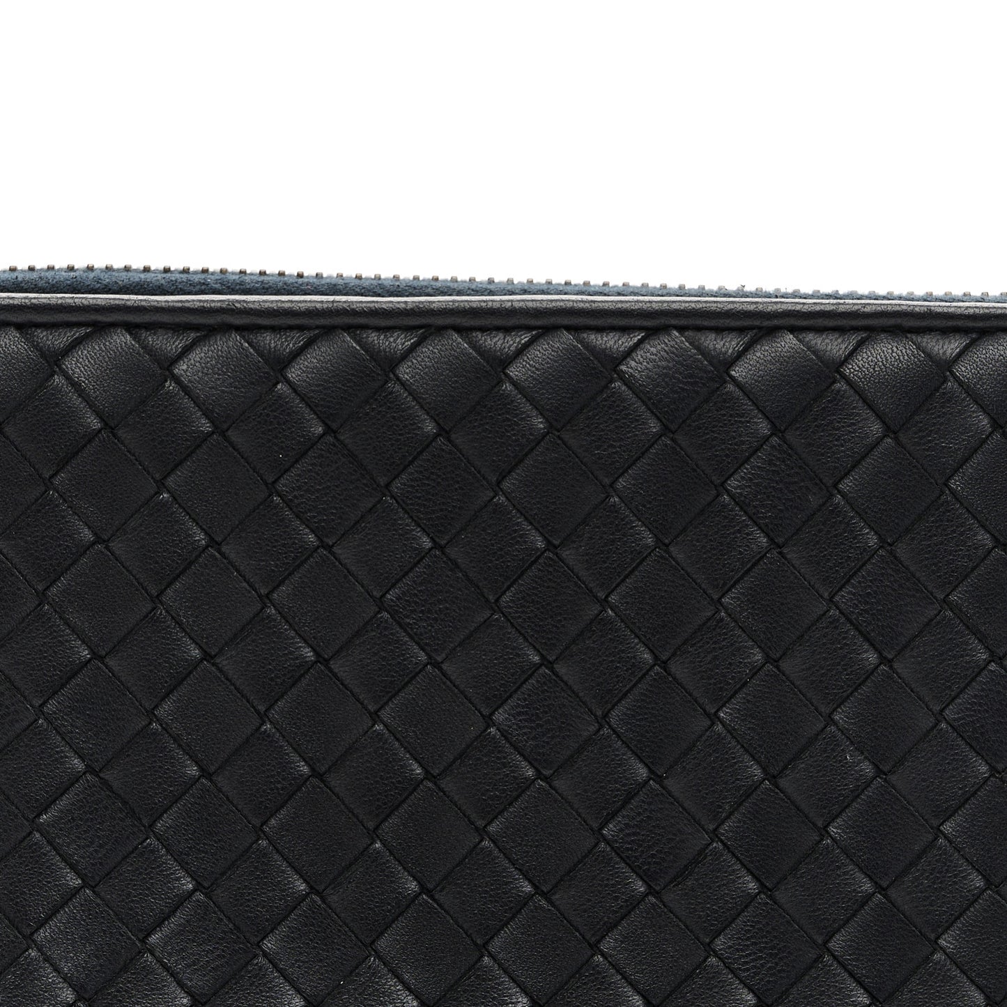 Nappa Intrecciato Zip Around Wallet Black