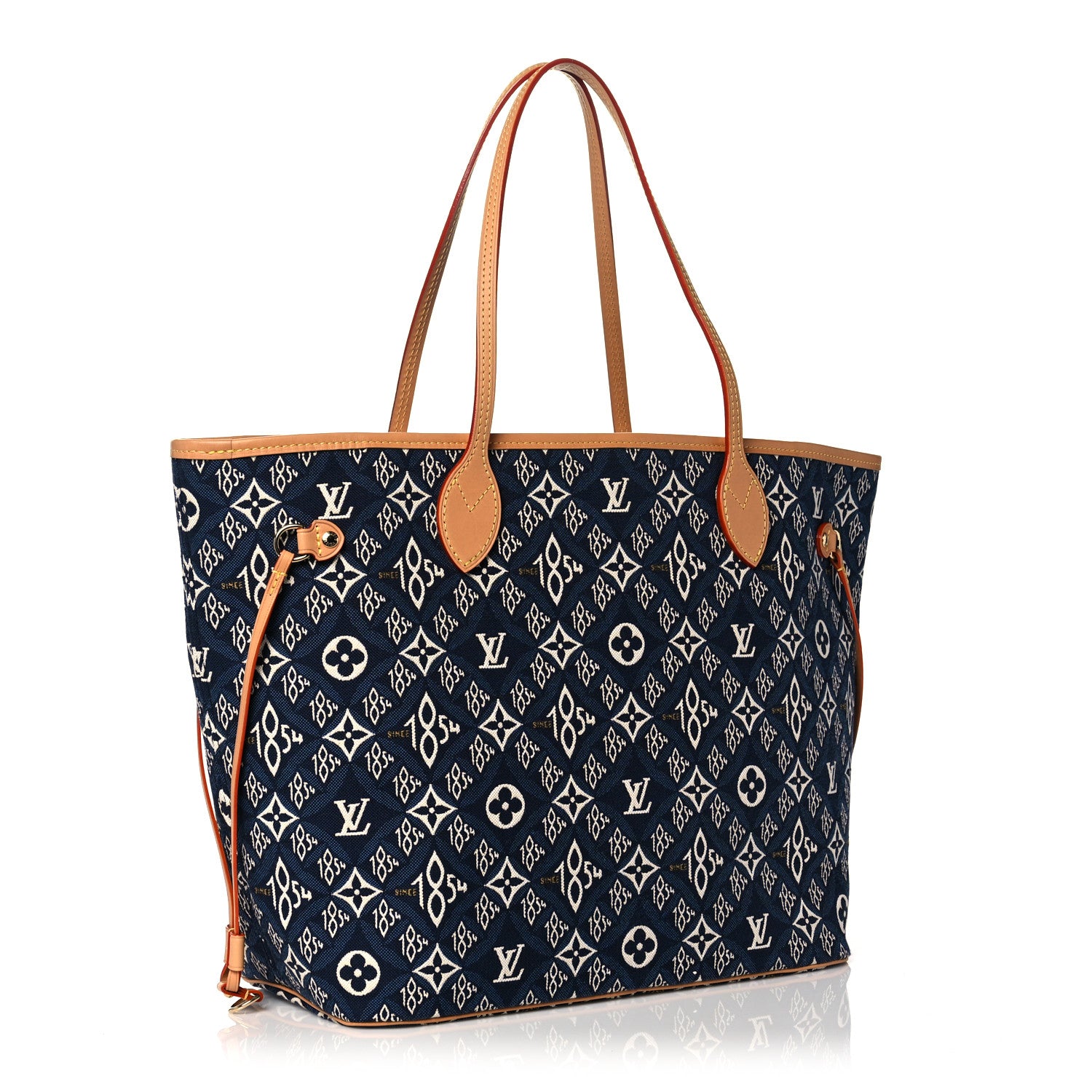 Louis Vuitton Jacquard Since 1854 Neverfull MM Blue 3 of 10