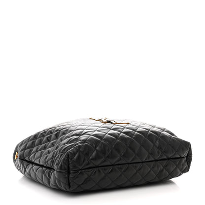 Saint Laurent Lambskin Quilted Maxi Icare Shopping Tote Black 5 of 11