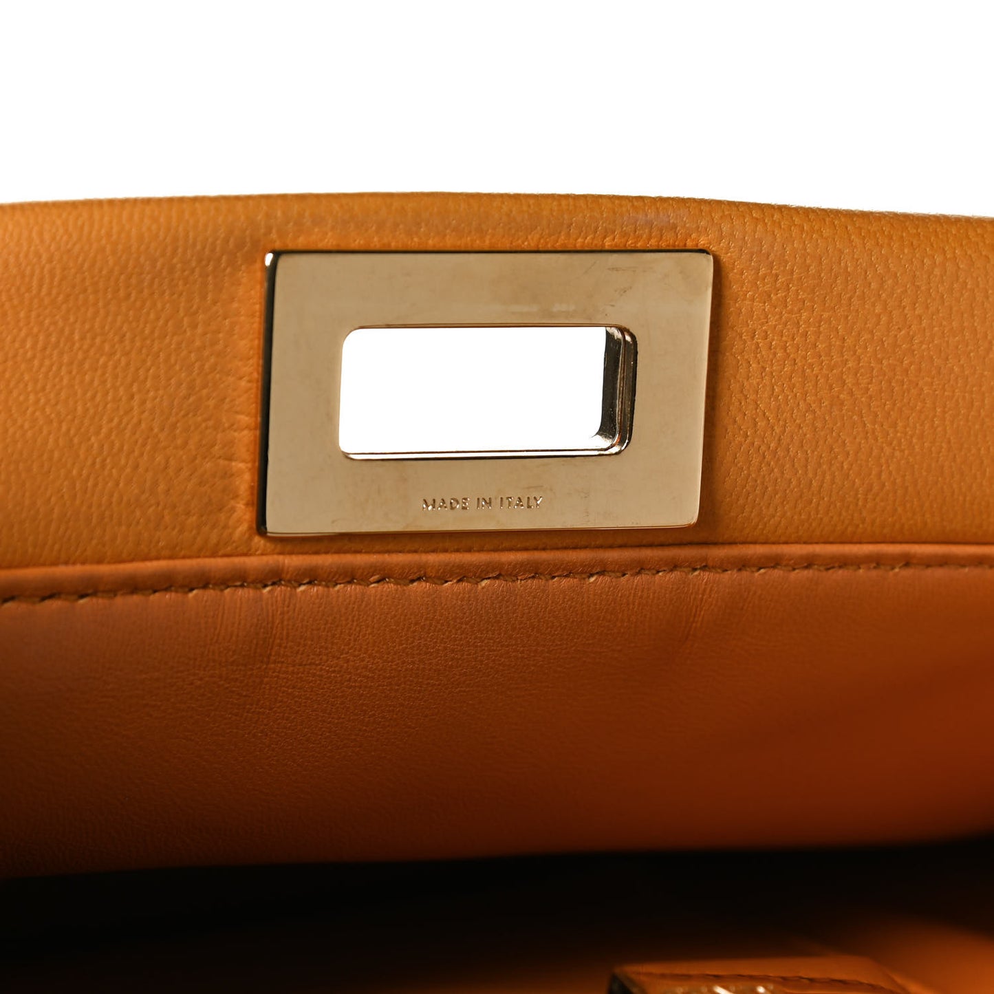 Nappa Mini Peekaboo Iconic Satchel Giallo Syrup