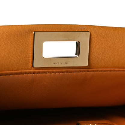 Fendi Nappa Mini Peekaboo Iconic Satchel Giallo Syrup 10 of 11