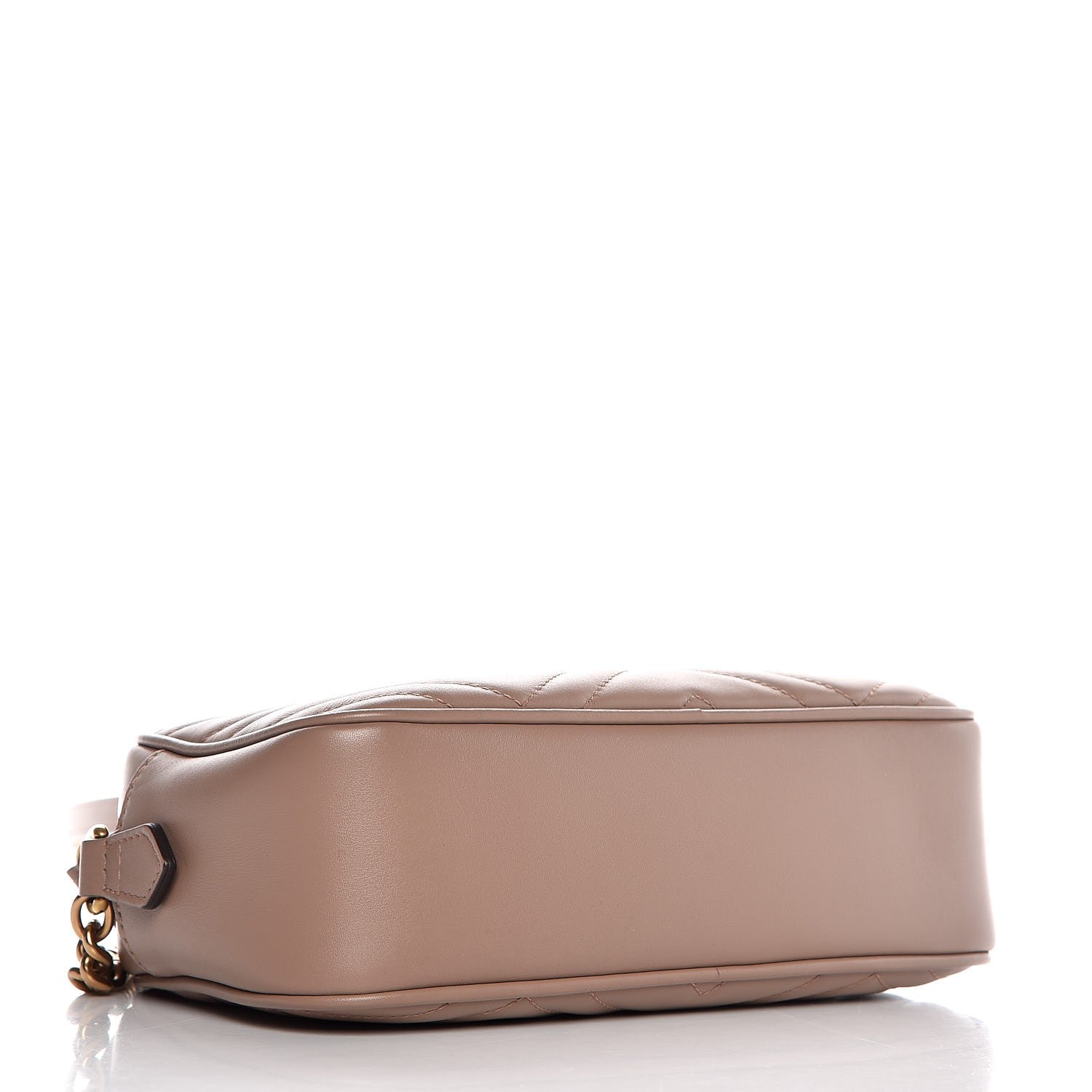 Gucci Calfskin Matelasse Small GG Marmont Chain Shoulder Bag Taupe 4 of 8