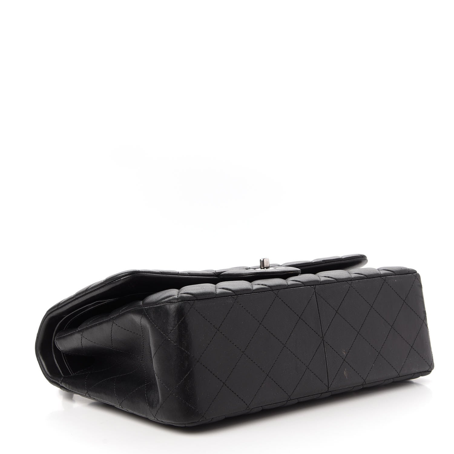 Chanel Lambskin Quilted Jumbo Double Flap Black 4 of 14