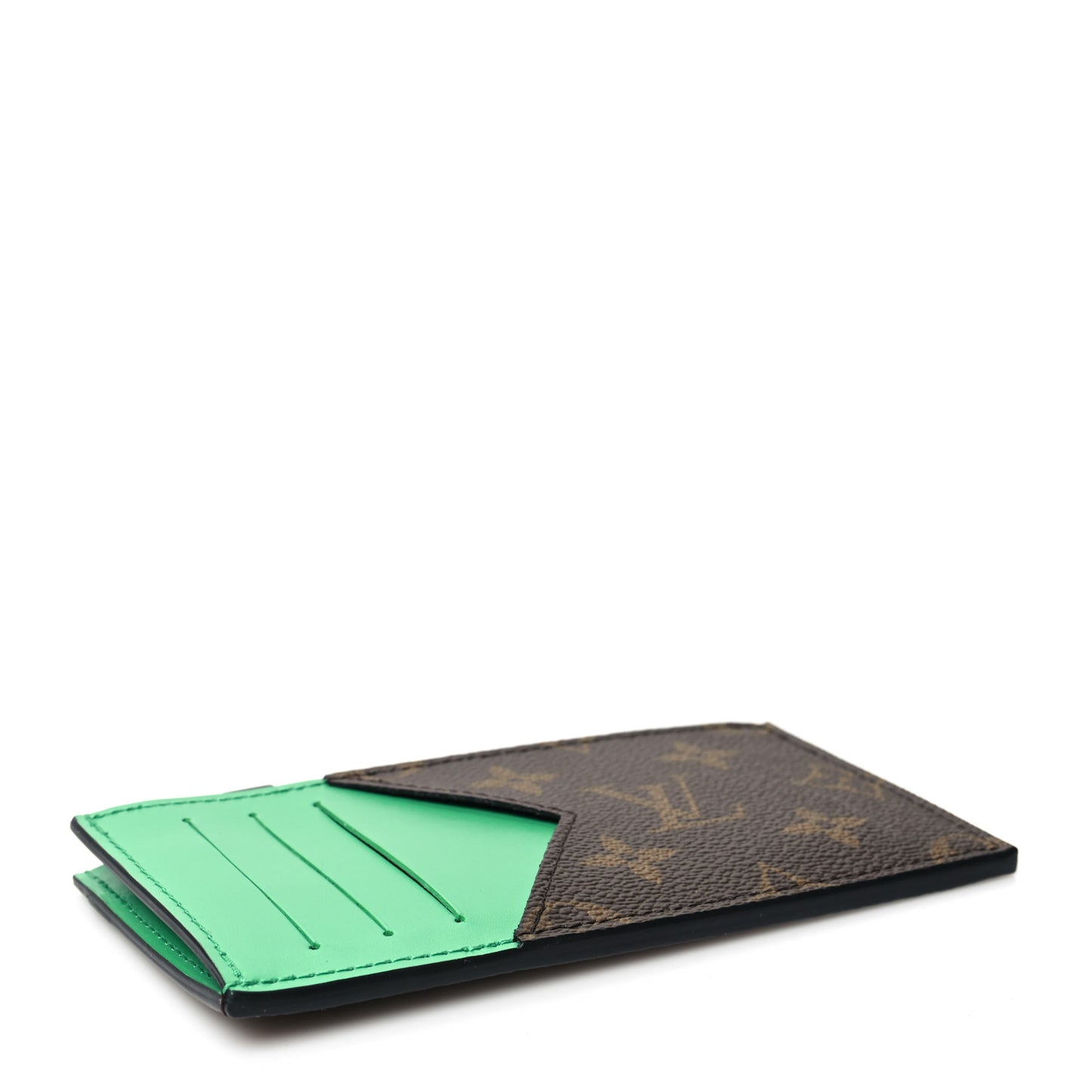 Monogram Taiga Coin Card Holder Green