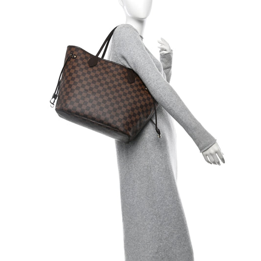 Damier Ebene Neo Neverfull MM Rose Ballerine