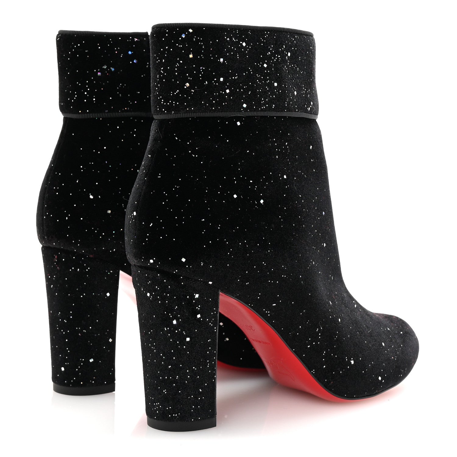 Christian Louboutin Velvet Galactica Moulamax 85 Booties 36.5 Black 5 of 8