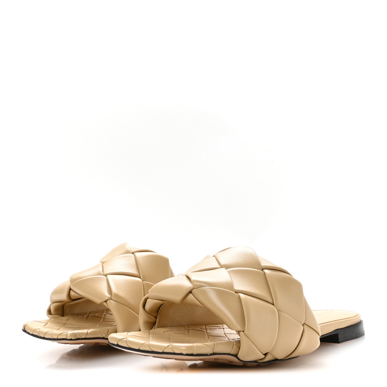 Bottega Veneta Nappa Maxi Intrecciato Lido Flat Sandals 37 Cane Sugar 4 of 8