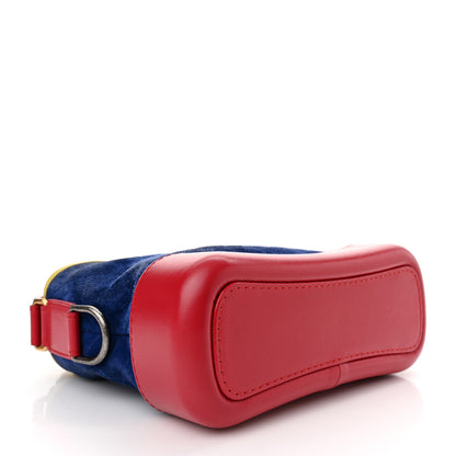 Chanel Suede Calfskin Quilted Small Gabrielle Hobo Red Blue Yellow 4 of 9