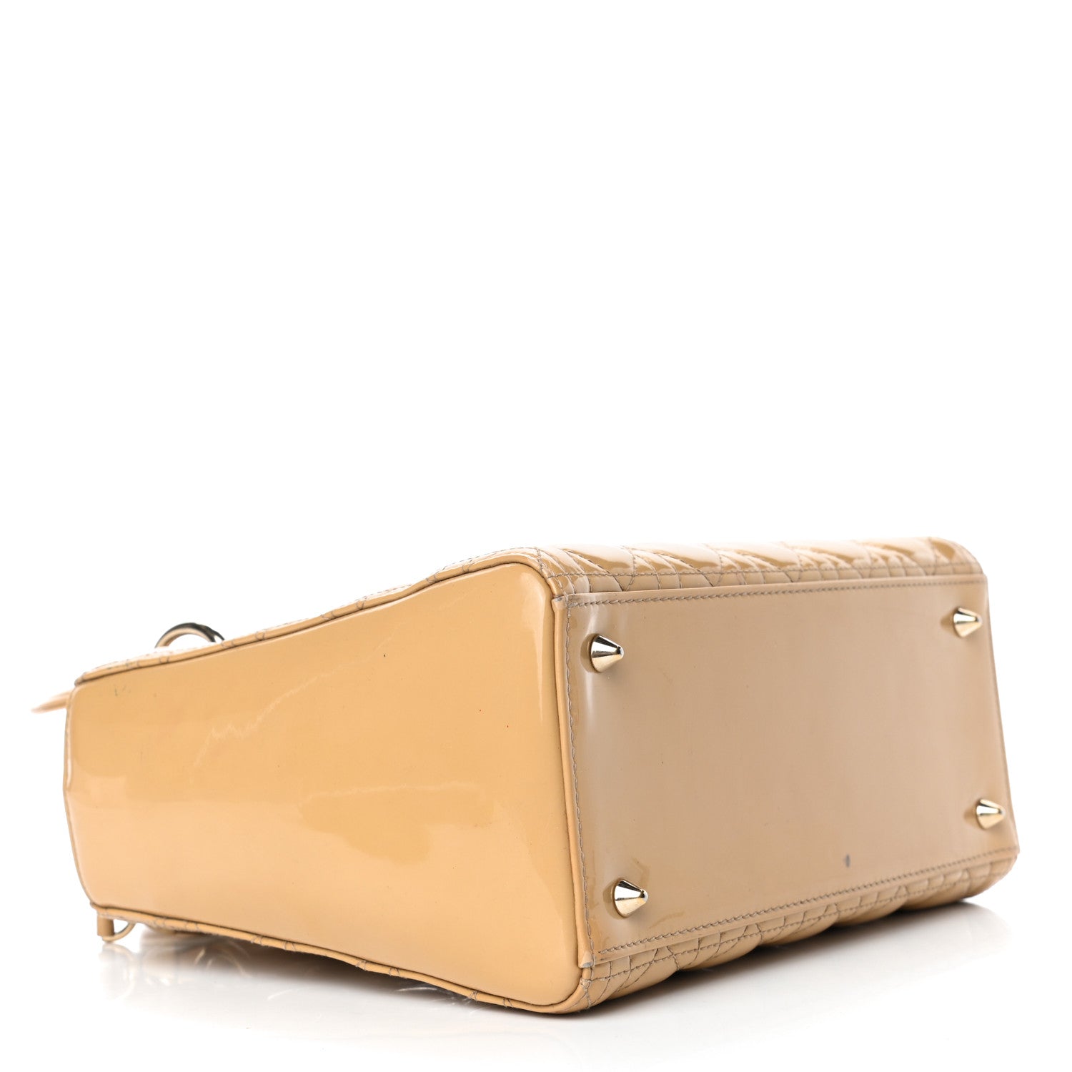 Christian Dior Patent Cannage Medium Lady Dior Beige 3 of 6