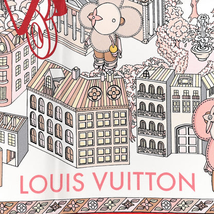 Louis Vuitton Silk Cache Cache Square 90 Scarf Pink 2 of 3