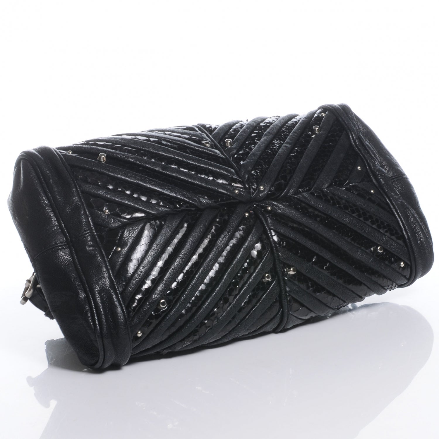 Chloe Python Chevron Paddington Black 4 of 9