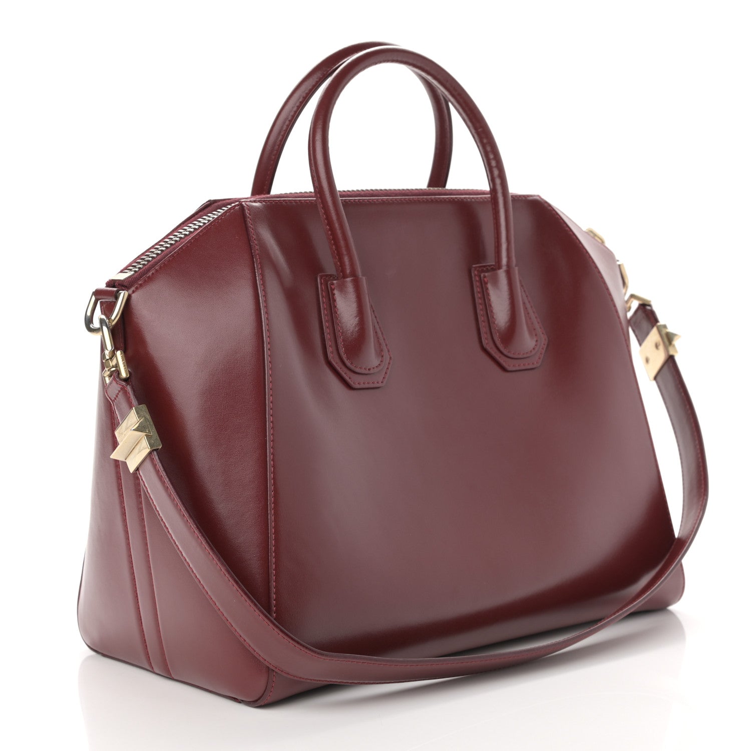 Givenchy Shiny Lord Calfskin Medium Antigona Burgundy 3 of 17