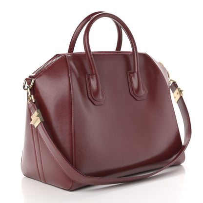Givenchy Shiny Lord Calfskin Medium Antigona Burgundy 3 of 17