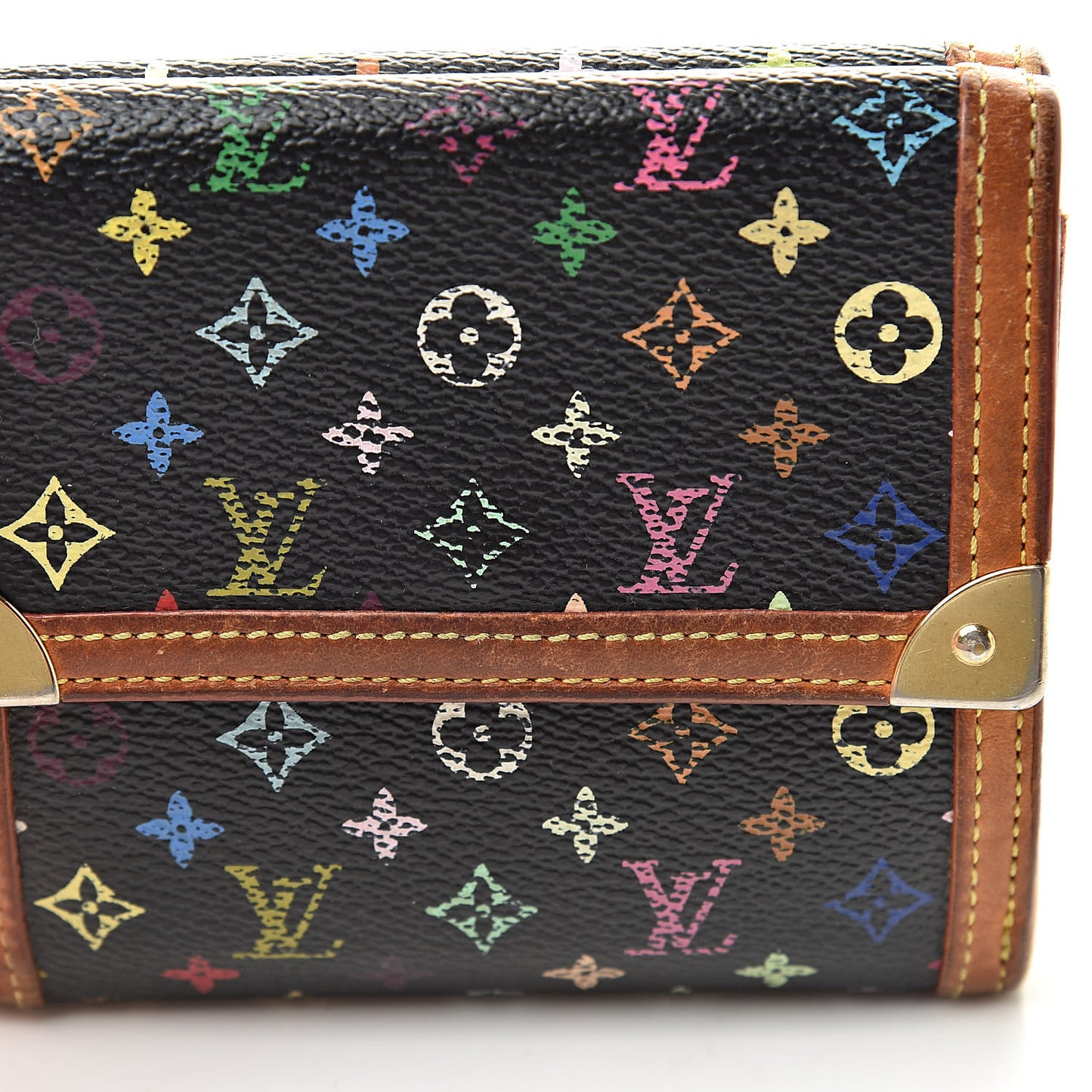 Monogram Multicolor Porte-Monnaie Billets Wallet Black