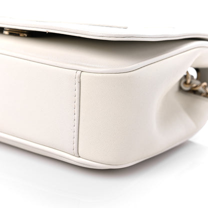 Chanel Lambskin CC Mania Flap Bag White 8 of 12