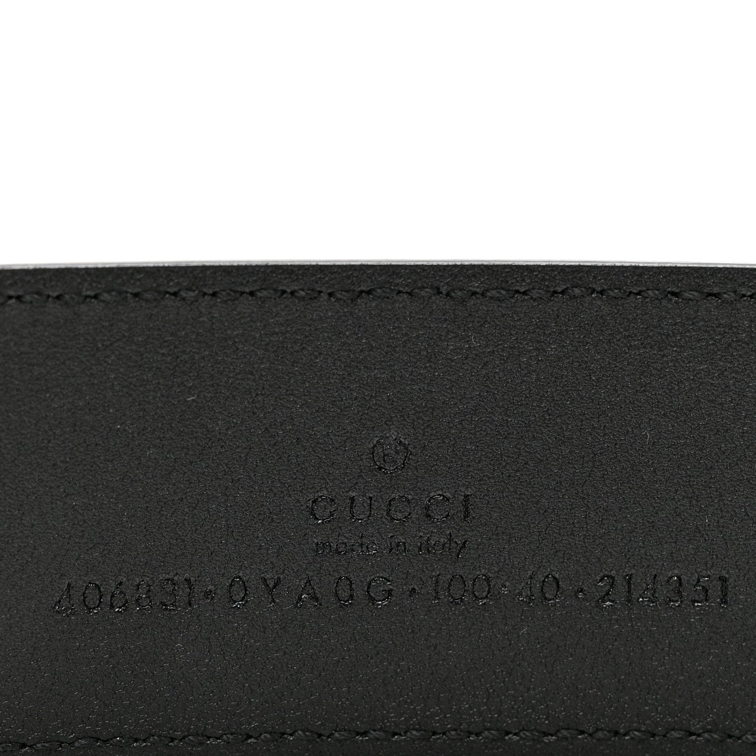 Gucci Plutone Calfskin Double G 40mm Belt 100 40 Black 3 of 6