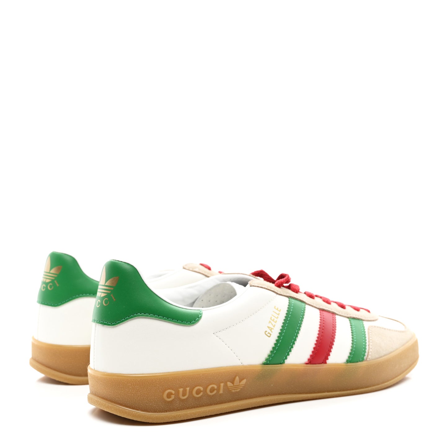 X ADIDAS Suede Madeira Demetra Mens Gazelle Sneakers 9.5 Oatmeal White New Shamarock Hibiscus Red