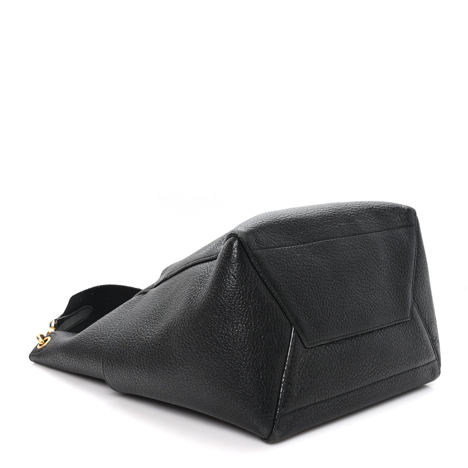 Celine Soft Grained Calfskin Sangle Bucket Bag Black 4 of 10