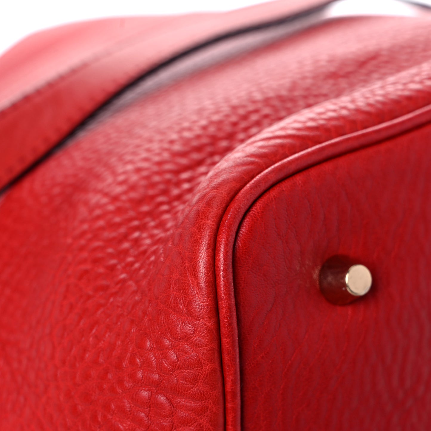 Grainy Calfskin Medium Ashby Hobo Cadmium Red