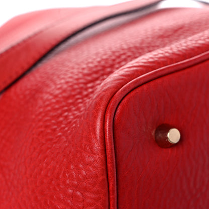 Burberry Grainy Calfskin Medium Ashby Hobo Cadmium Red 11 of 20