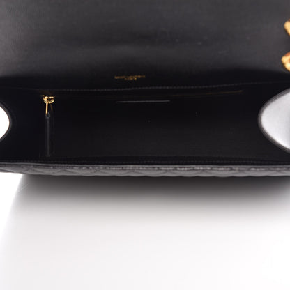 Saint Laurent Grain De Poudre Textured Mixed Matelasse Large Triquilt Monogram Satchel Black 5 of 7