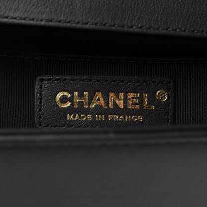 Chanel Lambskin Quilted Medium Boy Flap Black 5 of 8