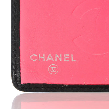 Chanel Calfskin Quilted Cambon Yen Wallet Black White 7 of 19