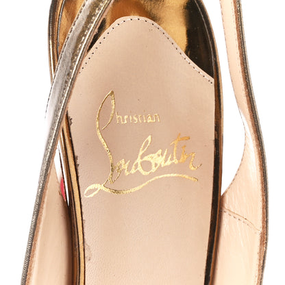 Christian Louboutin Metallic Patent Private Number 120 Pumps 37 Mirror Bronze 7 of 13