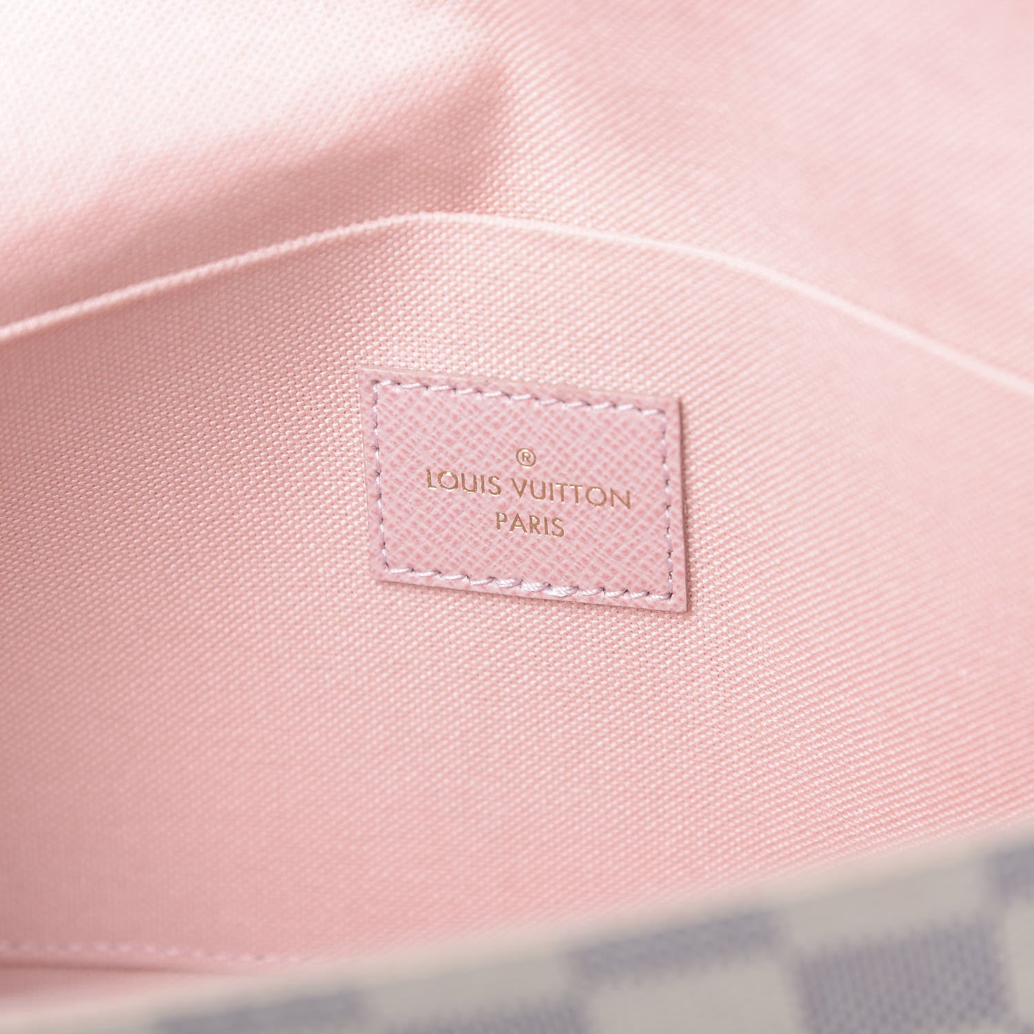 Louis Vuitton Damier Azur Pochette Felicie Chain Wallet Rose Ballerine 7 of 11
