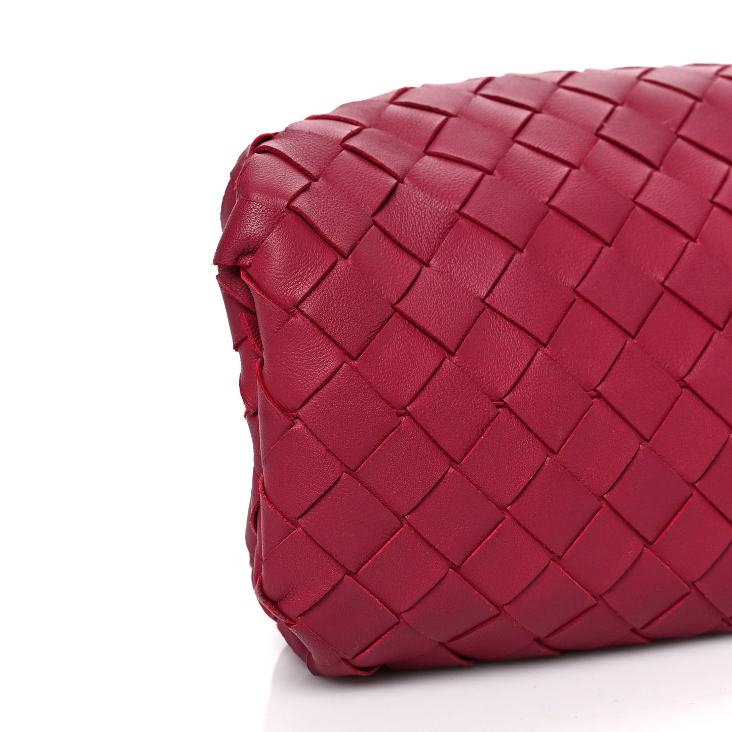 Nappa Maxi Intrecciato The Pouch Oversized Clutch Amaranto