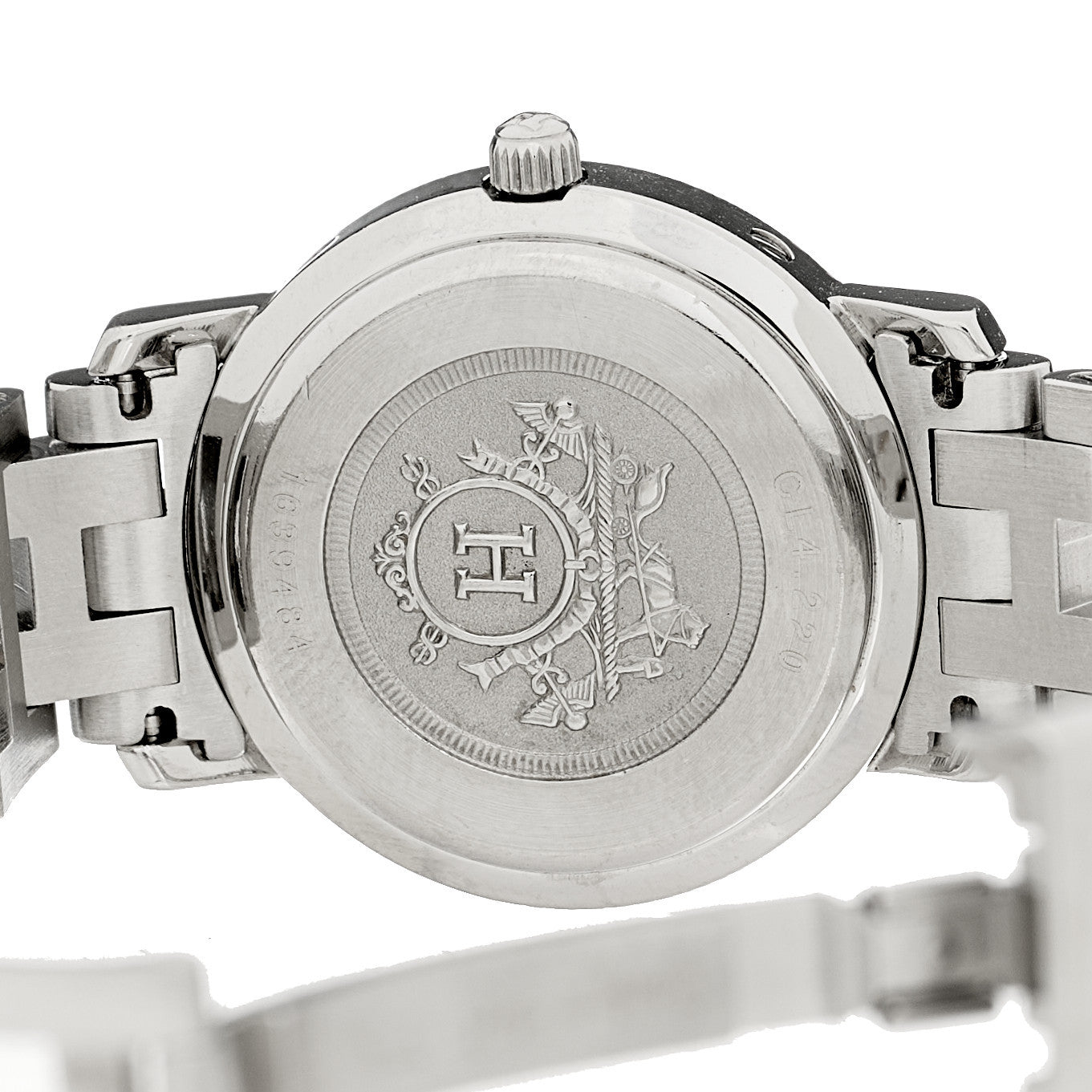Hermes Stainless Steel 24mm Clipper Quartz Watch Gold 4 of 4
