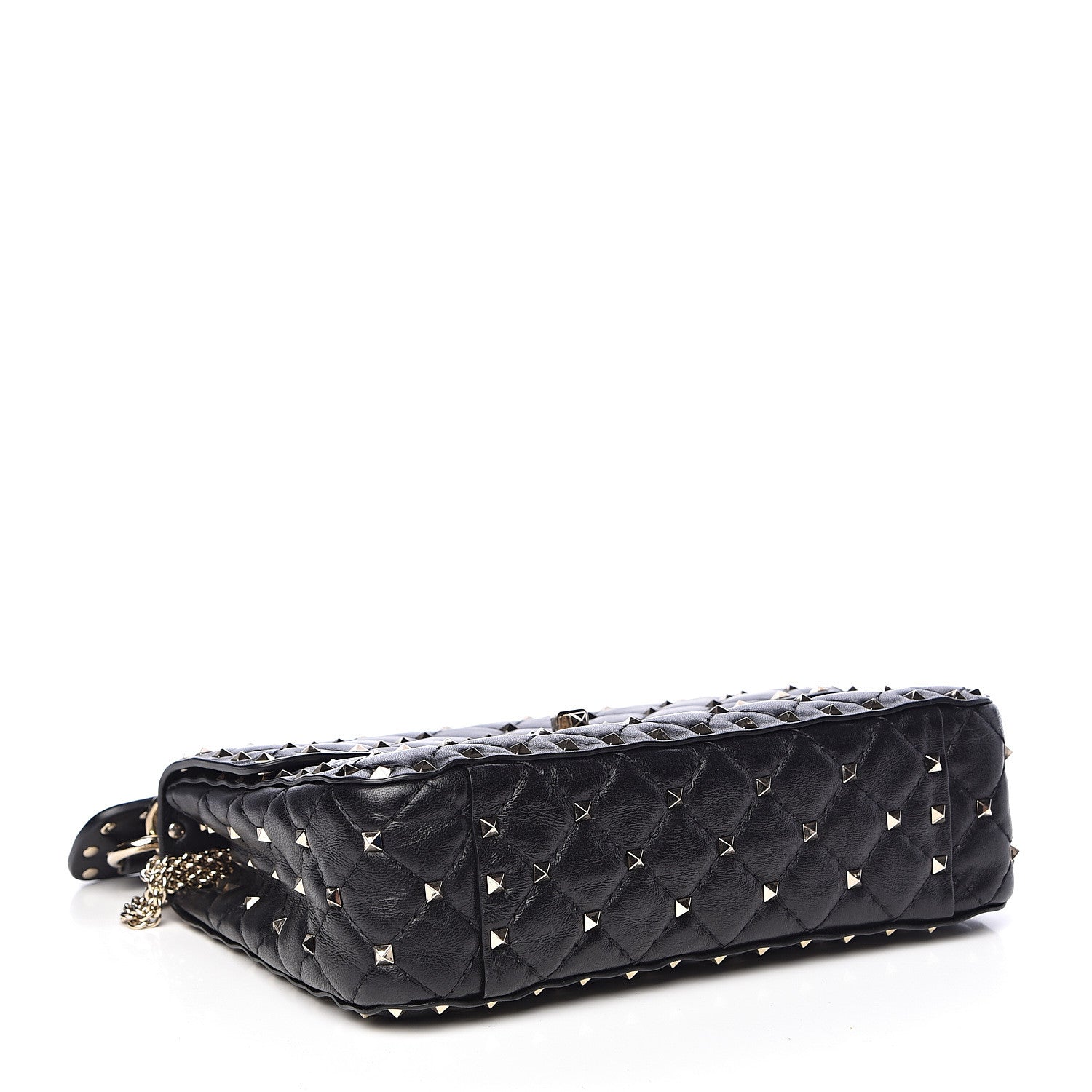 Valentino Garavani Lambskin Medium Rockstud Spike Shoulder Bag Black 4 of 10