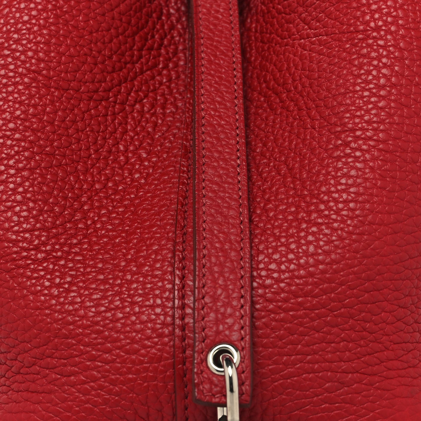 Taurillon Clemence Picotin Lock 18 PM Rouge Garance