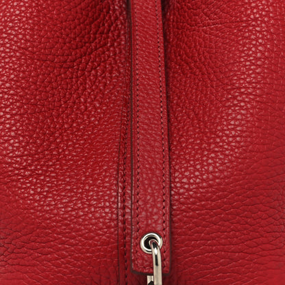 Hermes Taurillon Clemence Picotin Lock 18 PM Rouge Garance 8 of 12