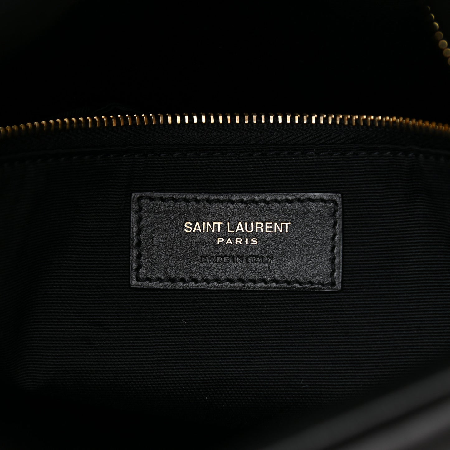 Lambskin Quilted Small Loulou Puffer Monogram Chain Satchel Black
