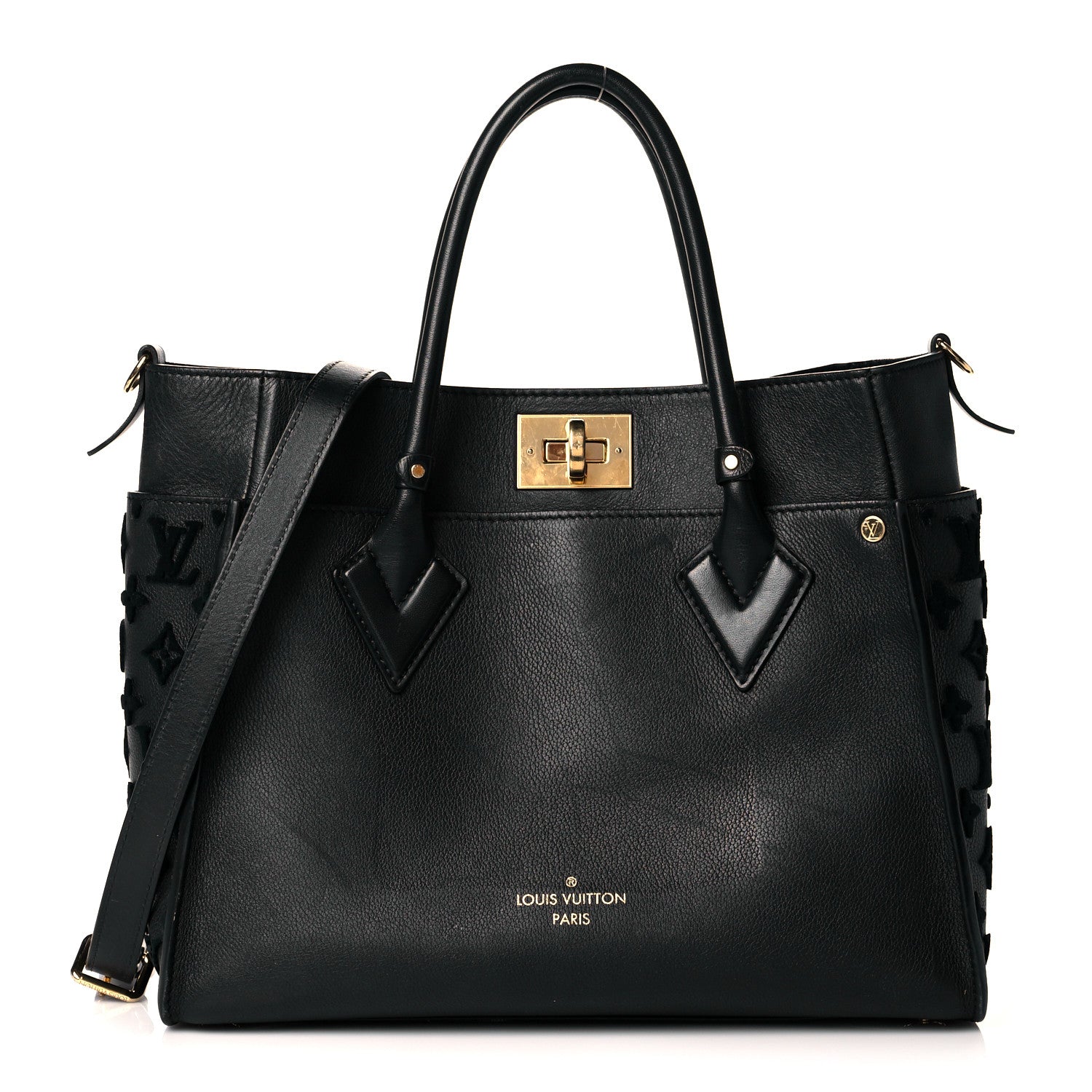 Louis Vuitton Calfskin Monogram Tufting On My Side Black 1 of 8