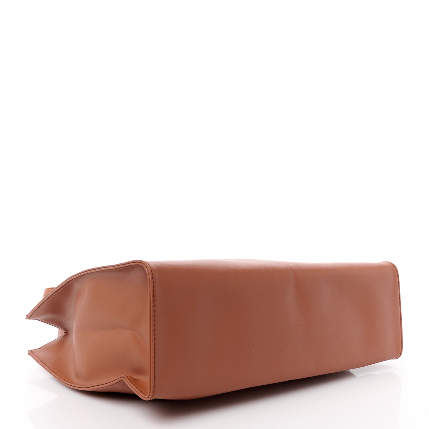 Vegan Leather Medium Shopping Bag Tan
