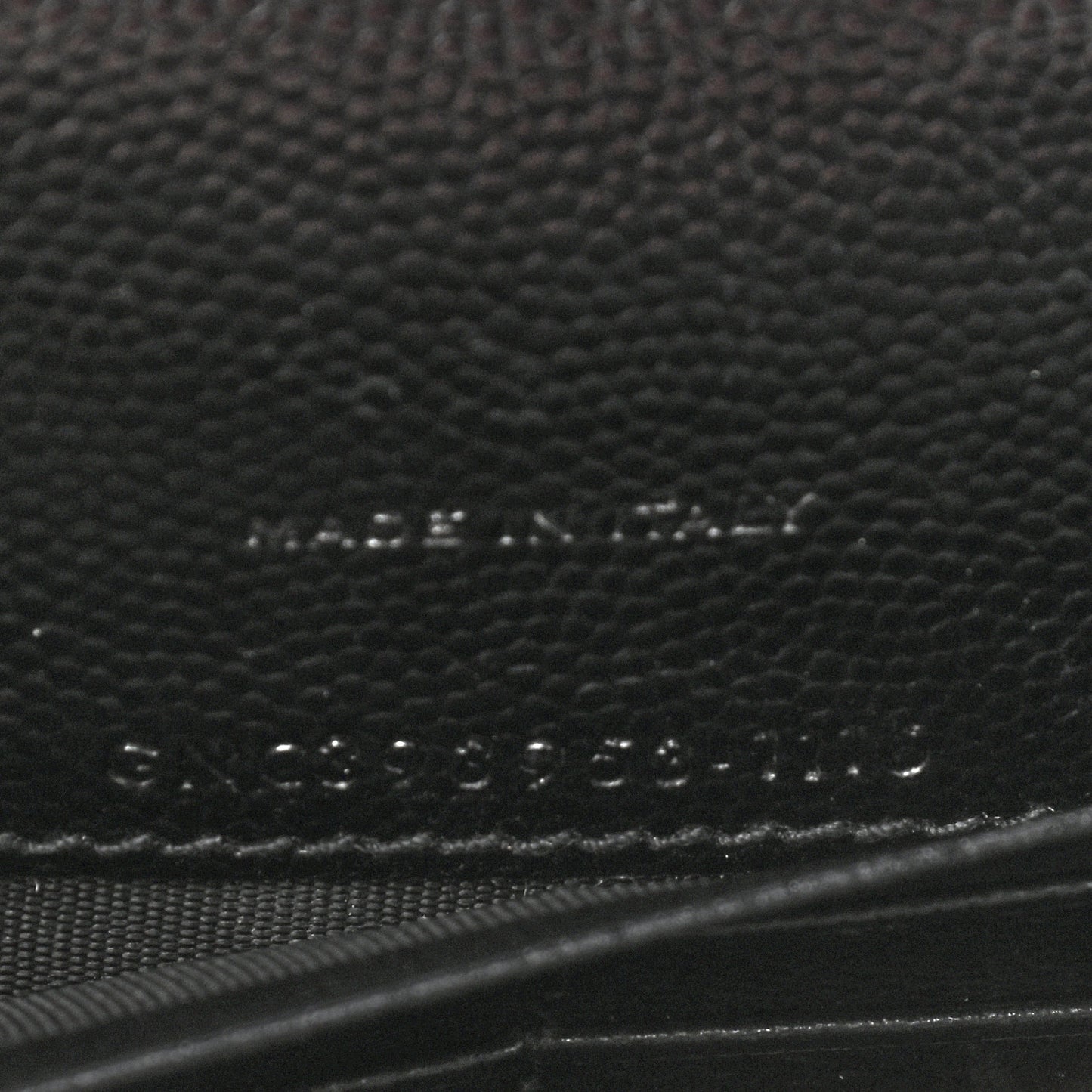 Grain De Poudre Matelasse Chevron Monogram Envelope Chain Wallet Black