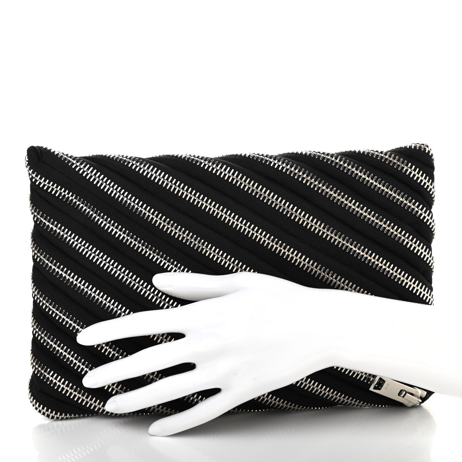 Alexander Wang Metal Nylon Zipper Clutch Black 2 of 8