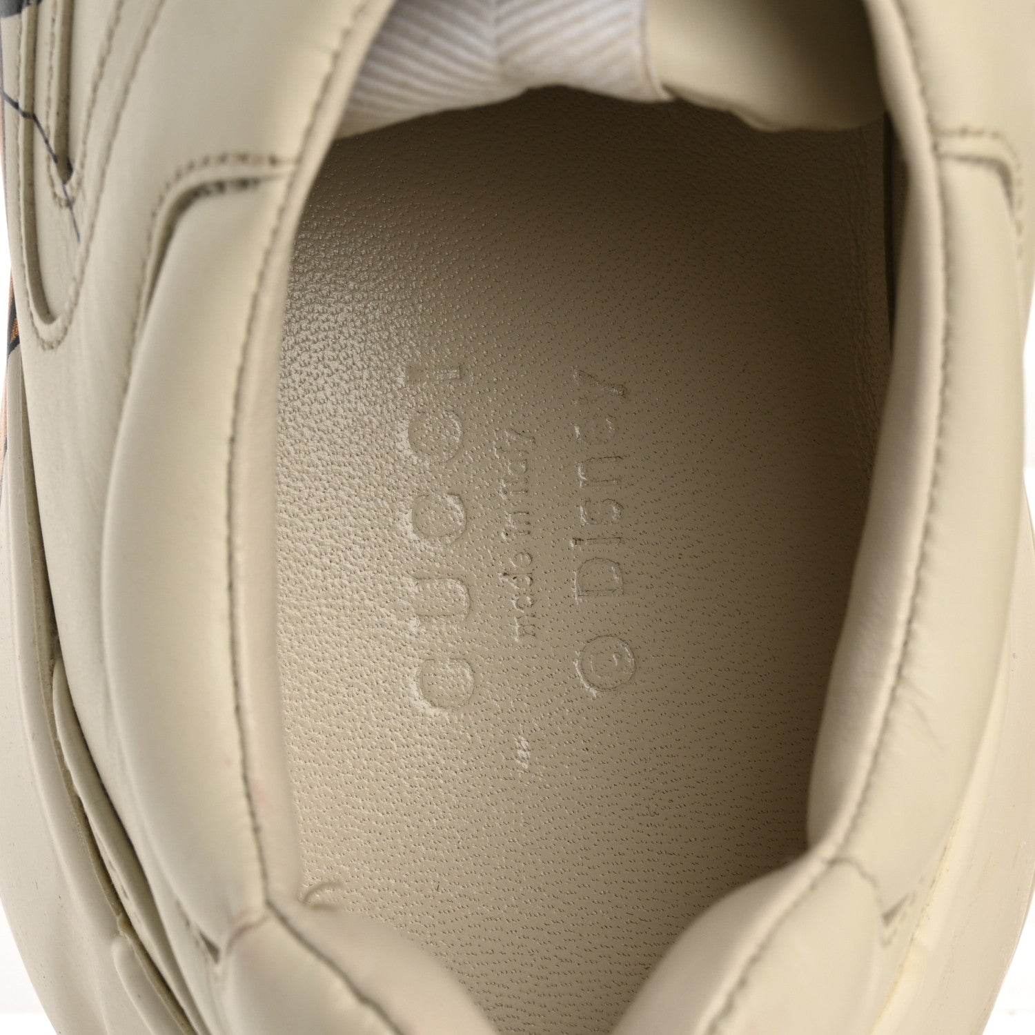 Gucci X DISNEY Calfskin Mickey Mouse Womens Rhyton Sneakers 40 Ivory 7 of 14