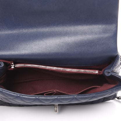 Chanel Caviar Quilted Small Coco Handle Flap Navy 5 of 18